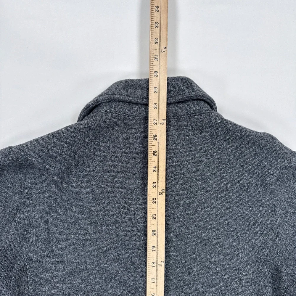 Banana Republic Mens Blazer Large Gray Cotton Knit Sweater Jacket Unstructured